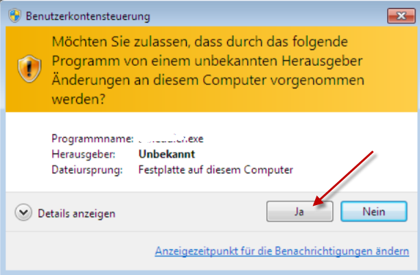 Benutzerkontensteuerung