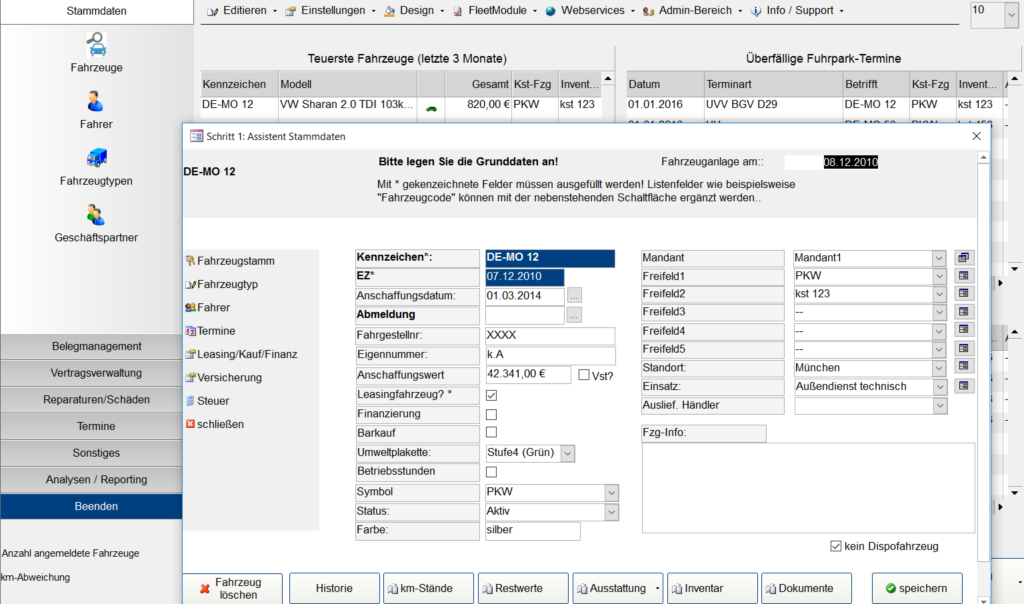 Fleet³OfficePro: Die Fuhrpark-Software